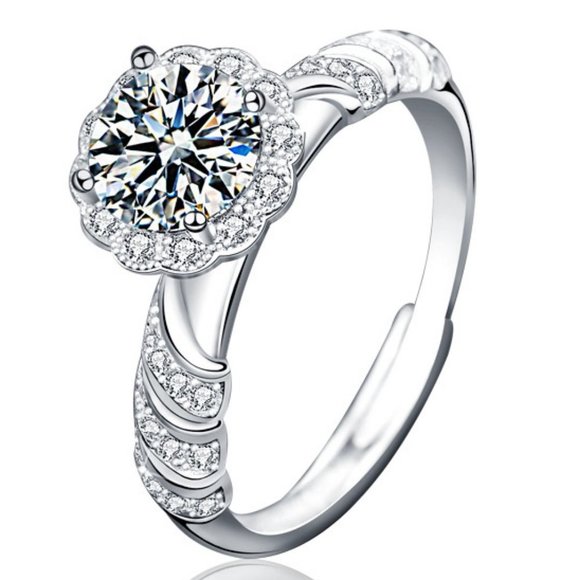 Certified 1ct. t.w. Diamond Moissanite Mermaid Ring NEW - Picture 1 of 9